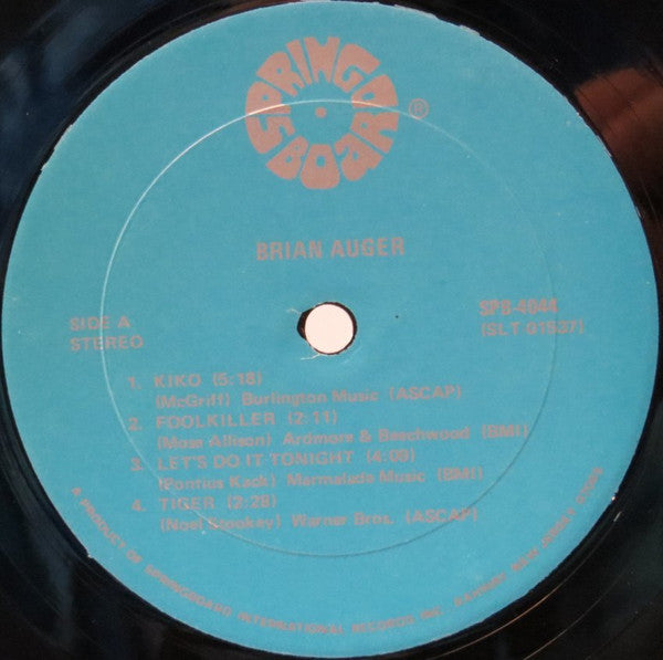 Brian Auger : Brian Auger (LP, Comp)