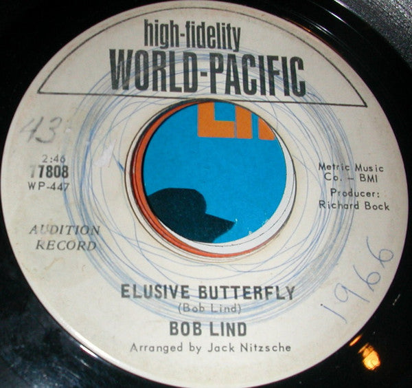 Bob Lind : Elusive Butterfly (7", Single, Promo)