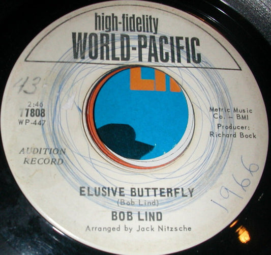 Bob Lind : Elusive Butterfly (7", Single, Promo)