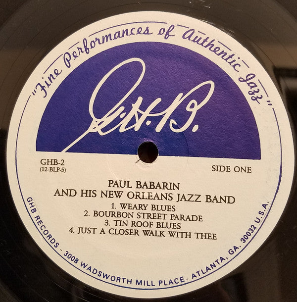 Paul Barbarin And His Jazz Band : Paul Barbarin's New Orleans Jazz Band (LP, Album, Mono)