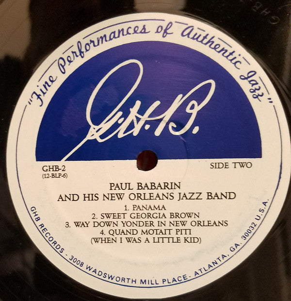 Paul Barbarin And His Jazz Band : Paul Barbarin's New Orleans Jazz Band (LP, Album, Mono)