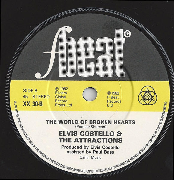 Elvis Costello & The Attractions : From Head To Toe (7", Single)