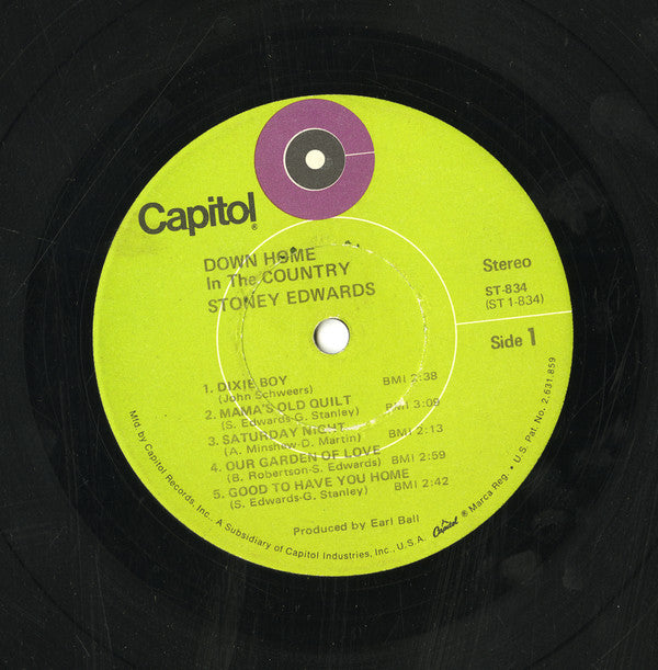 Stoney Edwards : Down Home In The Country (LP)