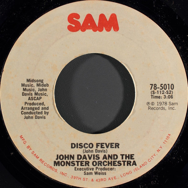 John Davis & The Monster Orchestra : Ain't That Enough For You / Disco Fever (7", Single)
