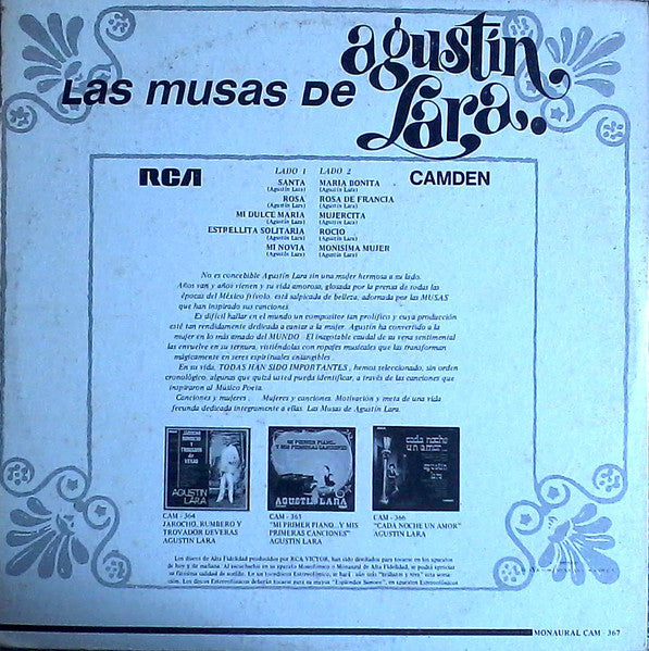 Agustin Lara : Las Musas De Agustín Lara (LP, Album)