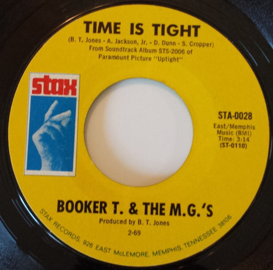 Booker T. & The M.G.'s* : Time Is Tight (7", Single, Styrene)