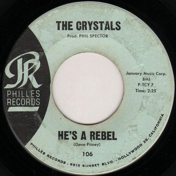 The Crystals : He's A Rebel (7", Single)