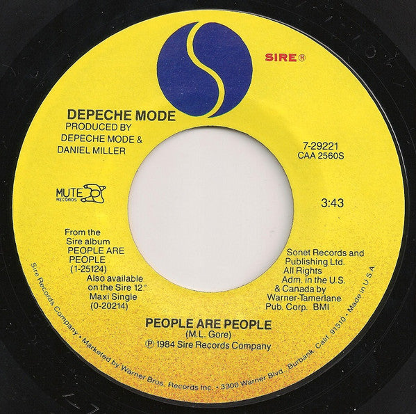 Depeche Mode : People Are People (7", Single, Styrene, All)