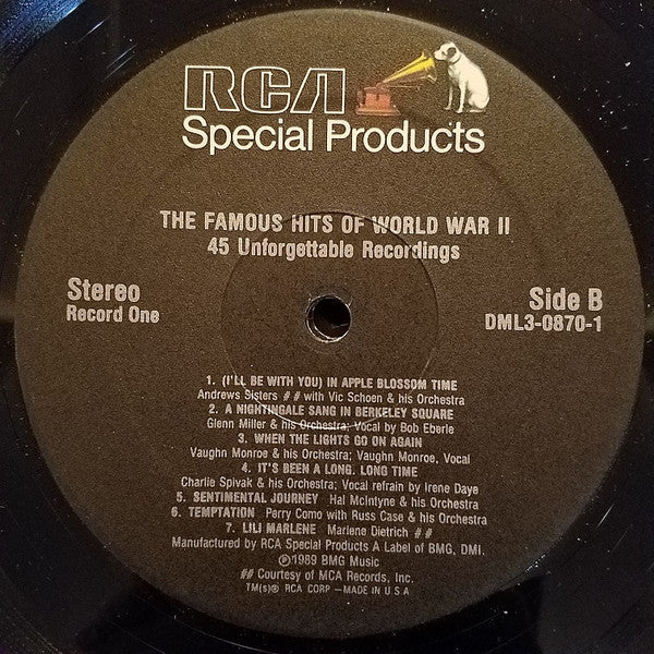 Various : The Famous Hits Of World War II - 45 Unforgettable Recordings (3xLP, Comp)