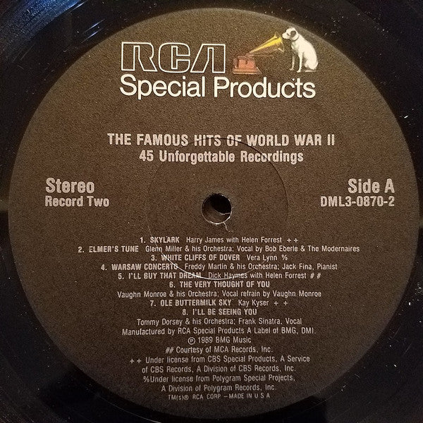 Various : The Famous Hits Of World War II - 45 Unforgettable Recordings (3xLP, Comp)