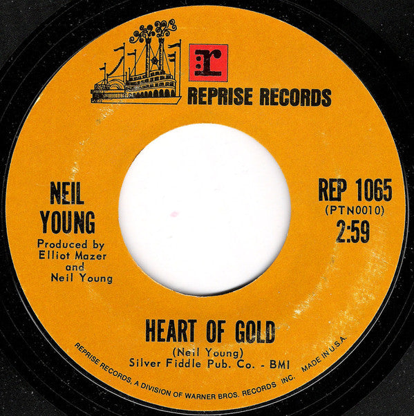 Neil Young : Heart Of Gold / Sugar Mountain (7", Single, Styrene, Ter)