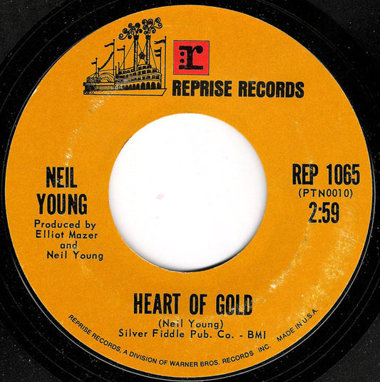 Neil Young : Heart Of Gold / Sugar Mountain (7", Single, Styrene, Ter)