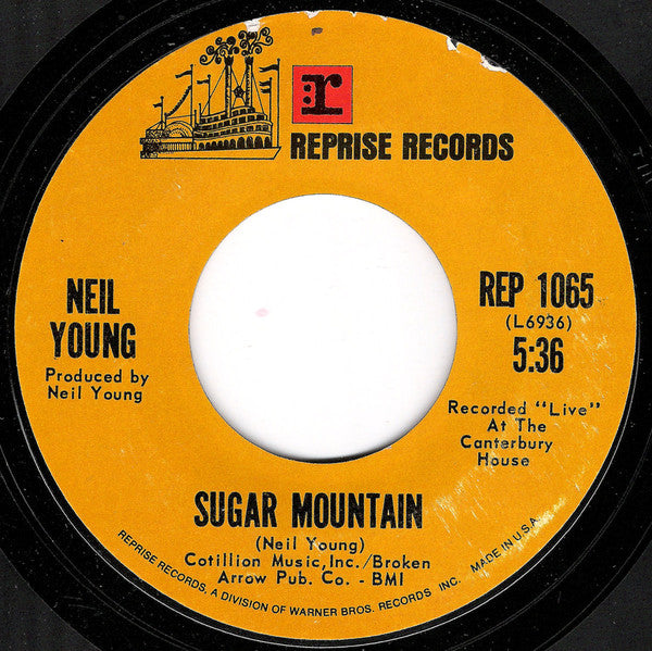 Neil Young : Heart Of Gold / Sugar Mountain (7", Single, Styrene, Ter)