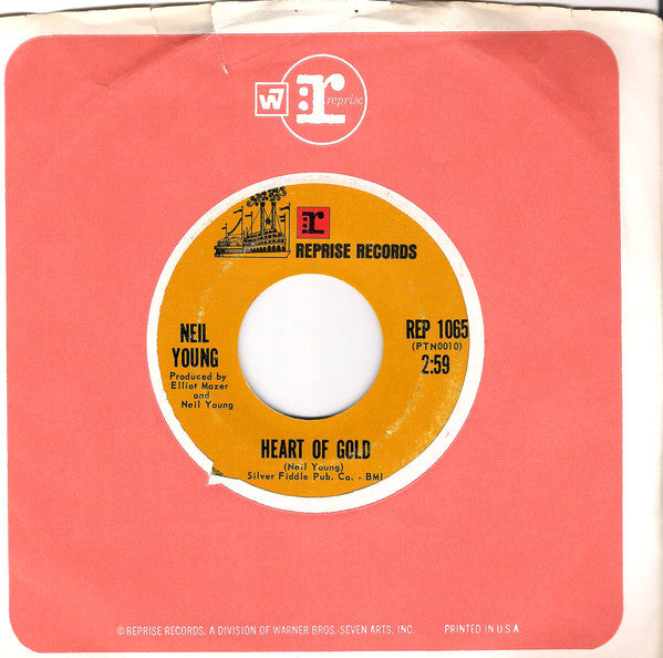 Neil Young : Heart Of Gold / Sugar Mountain (7", Single, Styrene, Ter)