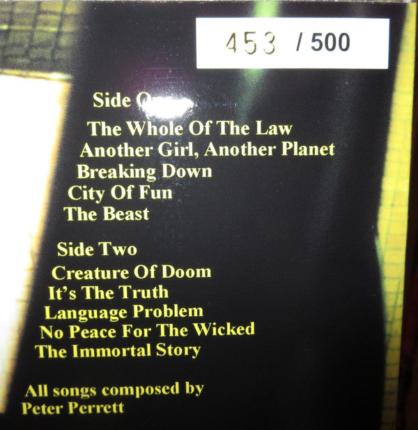 The Only Ones : The Only Ones (LP, Album, Num, RE, RM, Gre)