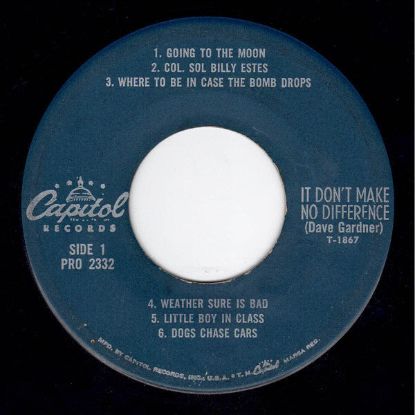Brother Dave Gardner : It Don't Make No Difference (7", EP, Promo)