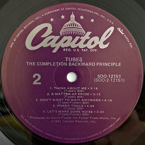 Tubes* : The Completion Backward Principle (LP, Album, All)