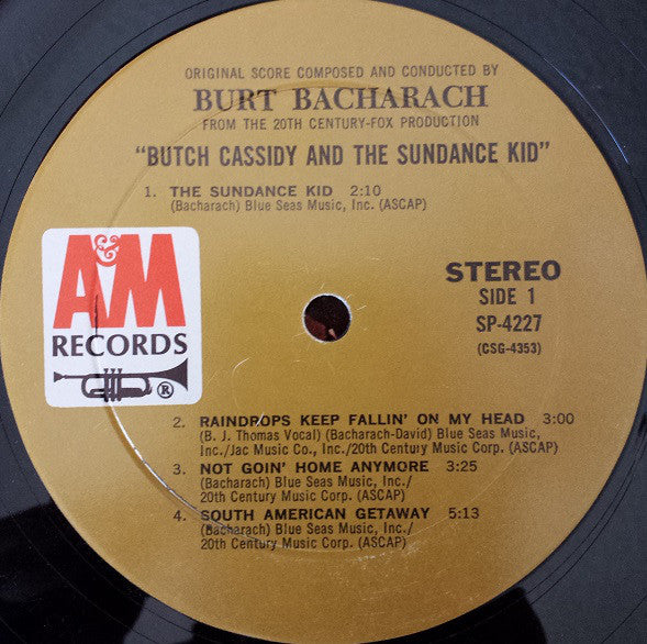 Burt Bacharach : Butch Cassidy And The Sundance Kid  (LP, Album)