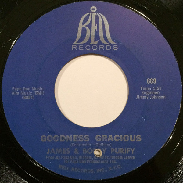 James & Bobby Purify : Shake A Tail Feather (7", Single, Styrene, Mon)
