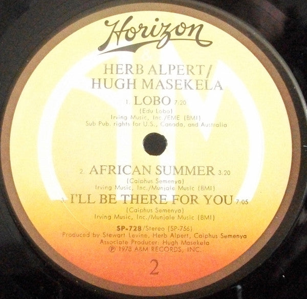 Herb Alpert / Hugh Masekela : Herb Alpert / Hugh Masekela (LP, Album)