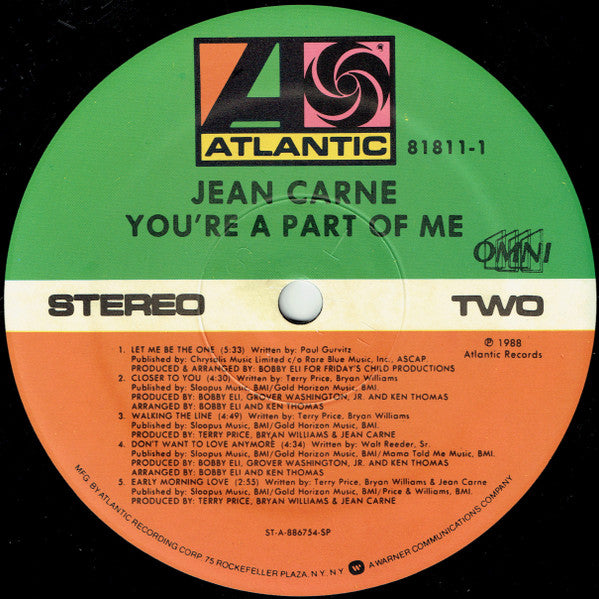 Jean Carne* : You're A Part Of Me (LP, Album)