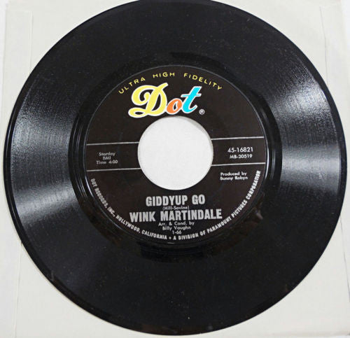 Wink Martindale : The Working Man's Prayer / Giddyup Go (7")
