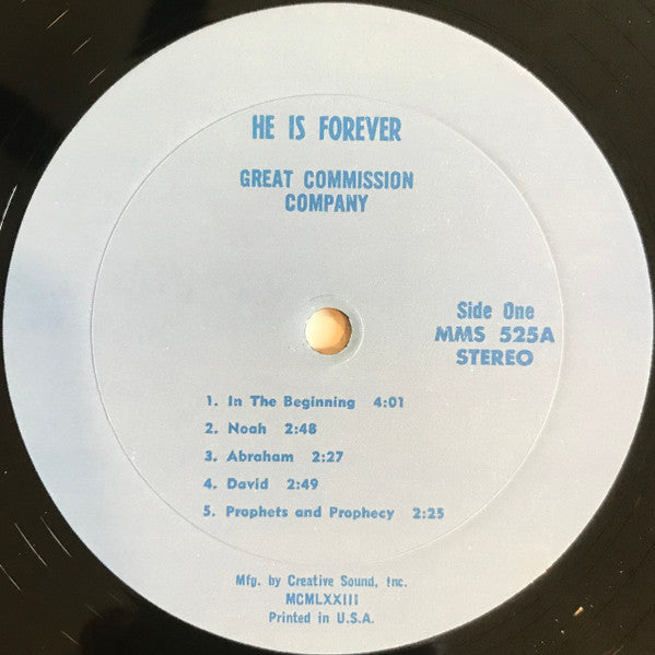 The Great Commission Company : He Is Forever (LP, Album)