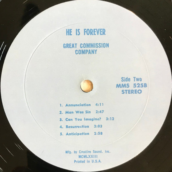 The Great Commission Company : He Is Forever (LP, Album)