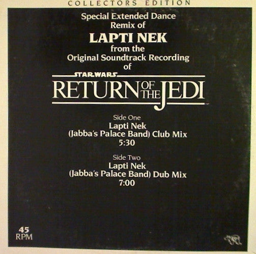John Williams (4) : Lapti Nek (From The Original Soundtrack Recording Of Star Wars, Return Of The Jedi) (12", Promo)