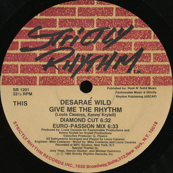 Desaraé Wild : Give Me The Rhythm (12")