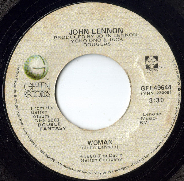 John Lennon : Woman (7", Single, Styrene, Ter)