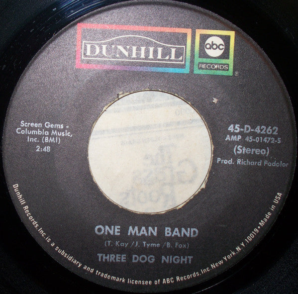 Three Dog Night : One Man Band (7")