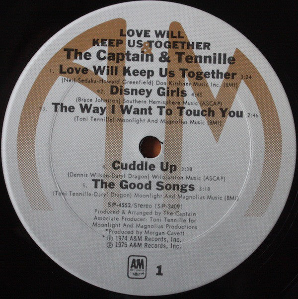 Captain & Tennille* : Love Will Keep Us Together (LP, Album, Pit)