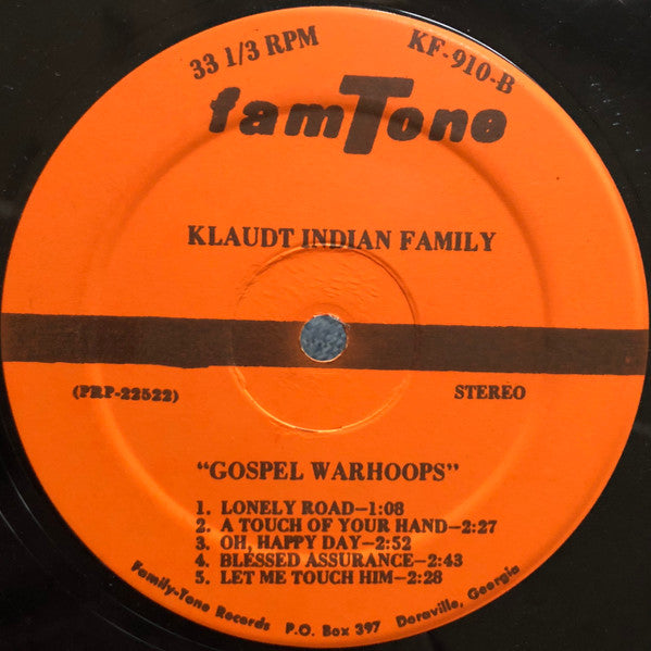 The Klaudt Indian Family : Gospel Warhoops (LP)