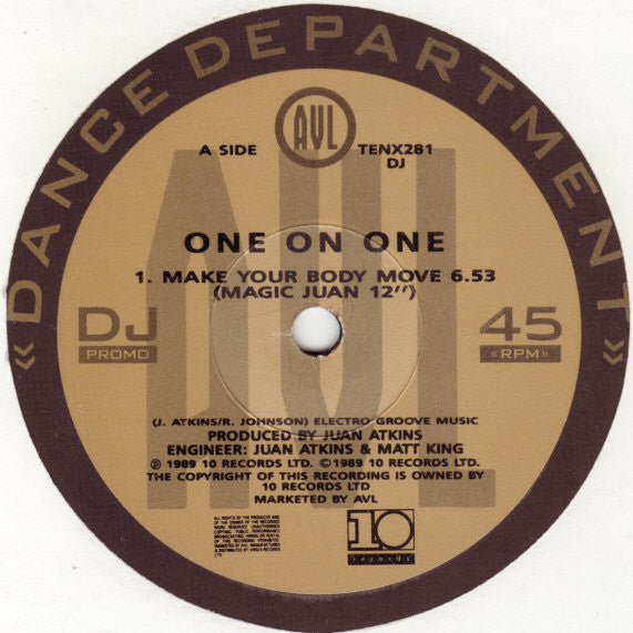 One On One : Make Your Body Move (12", Promo)