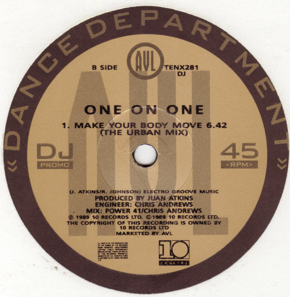 One On One : Make Your Body Move (12", Promo)