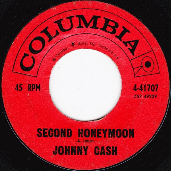 Johnny Cash : Second Honeymoon (7", Single, Styrene, Hol)
