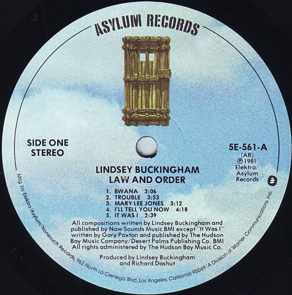 Lindsey Buckingham : Law And Order (LP, Album, AR )