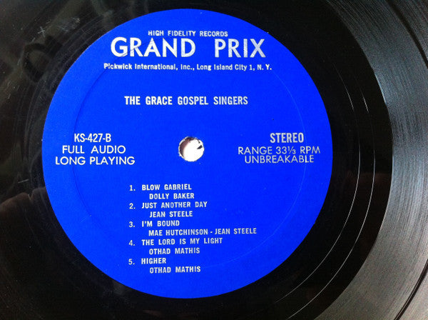 The Grace Gospel Singers : The Grace Gospel Singers (LP, Album, Mono, RE)