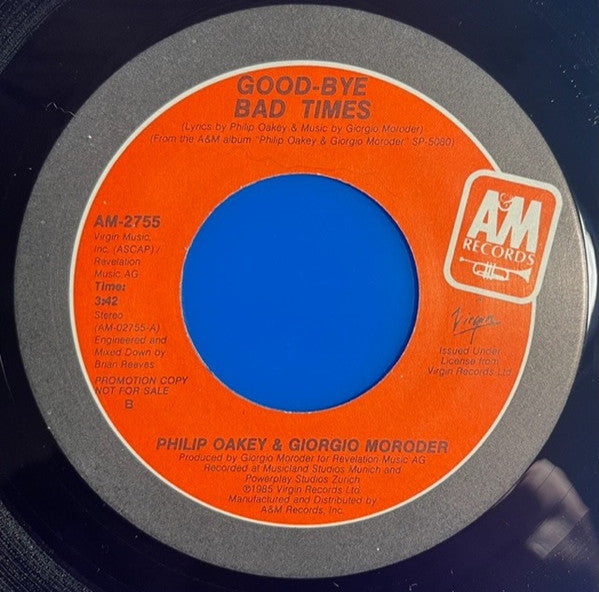 Philip Oakey & Giorgio Moroder : Good-Bye Bad Times (7", Single)