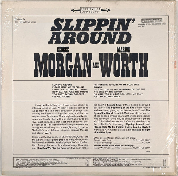 George Morgan (2) And Marion Worth : Slippin' Around (LP, Album, RE)