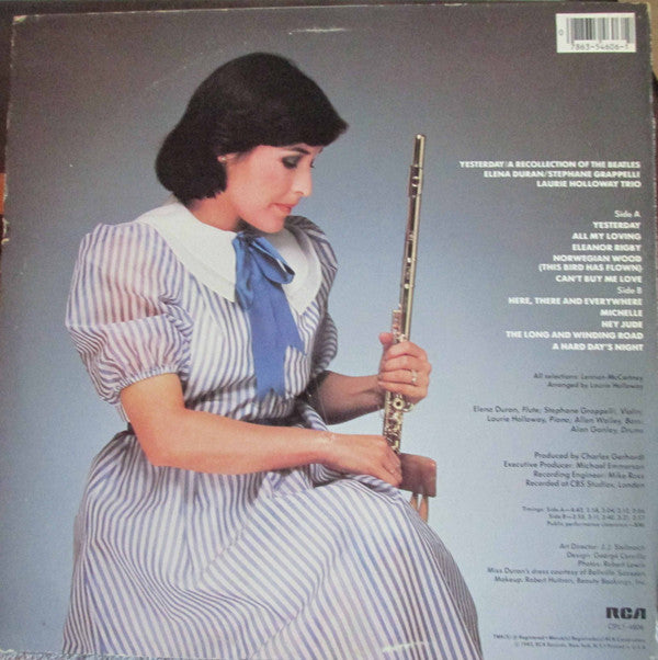 Elena Duran, Stephane Grappelli* : Yesterday/A Recollection Of The Beatles (LP, Album, RE)