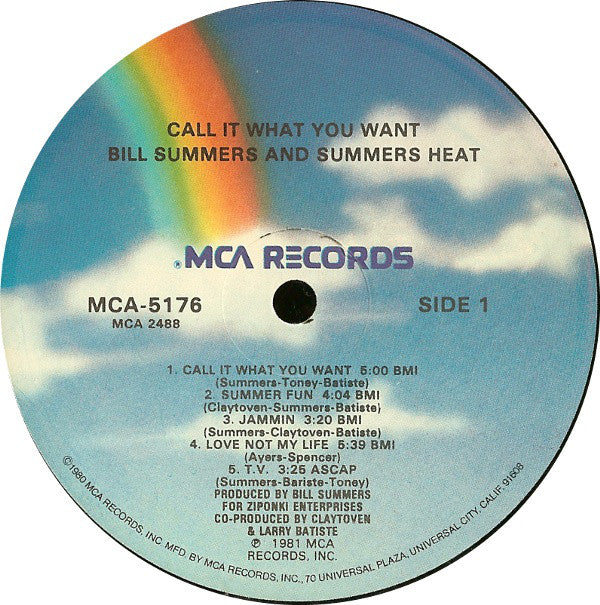 Bill Summers And Summers Heat* : Call It What You Want (LP, Album)