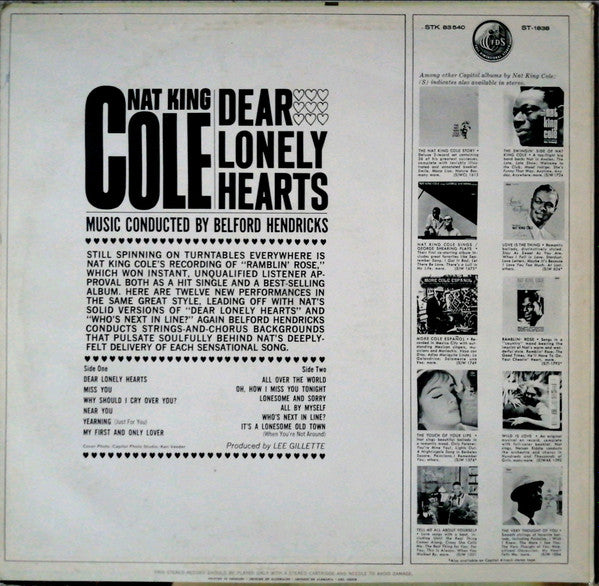 Nat King Cole : Dear Lonely Hearts (LP)