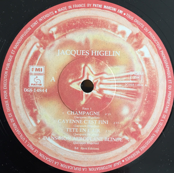 Jacques Higelin : Champagne Pour Tout Le Monde (LP, Album, Gat)