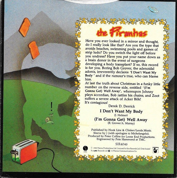 The Piranhas : I Don't Want My Body (7")