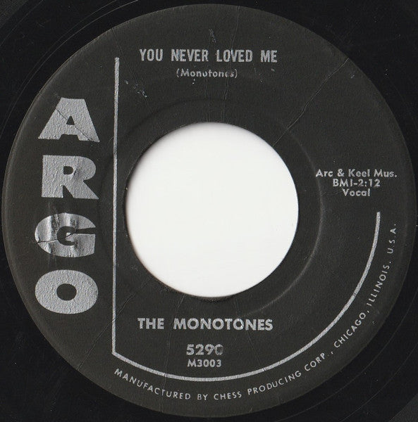 The Monotones : Book Of Love / You Never Loved Me (7", Single)