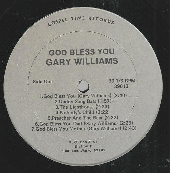 Gary Williams (10) : God Bless You (LP)