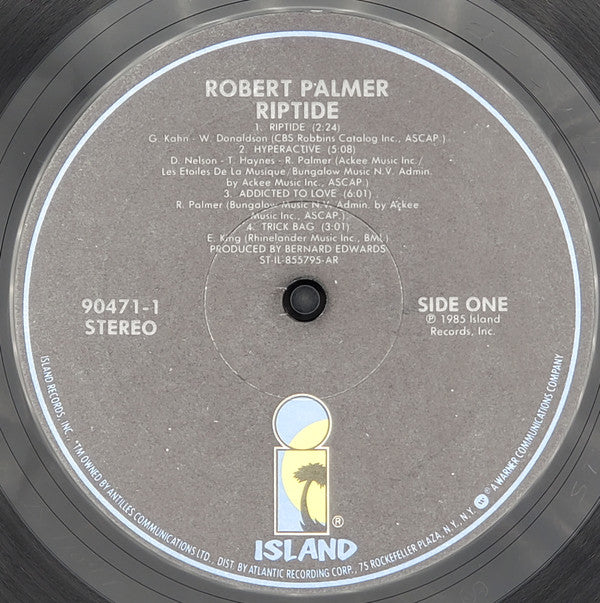 Robert Palmer : Riptide (LP, Album, All)