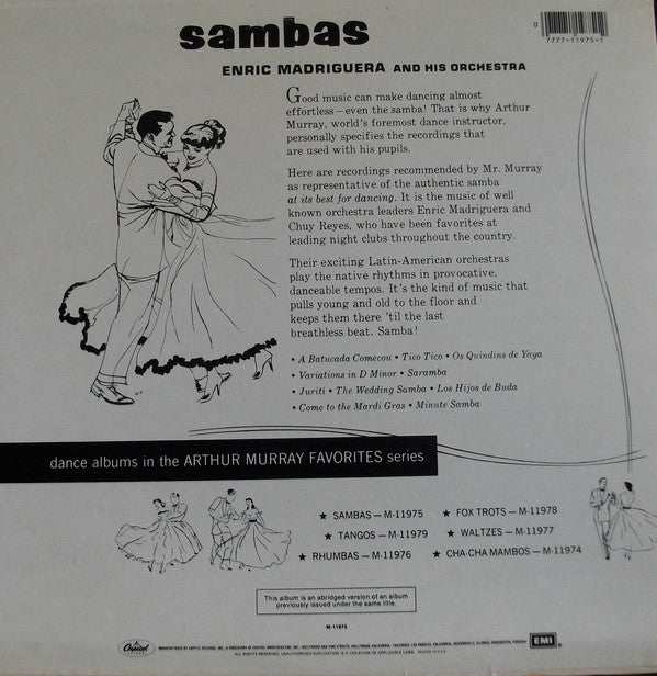 Enric Madriguera And His Orchestra, Chuy Reyes & His Orchestra : Sambas (LP, Album, Mono, RE)